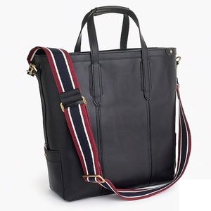 J. Crew Oar Stripe Men’s Luxurious Leather Tote